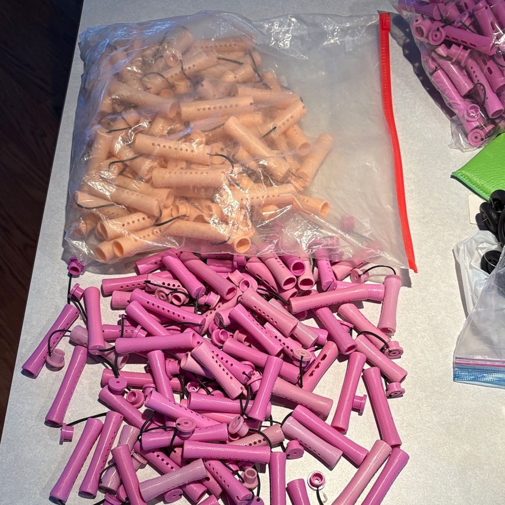 Purple and Peach Perm Rods Over 140